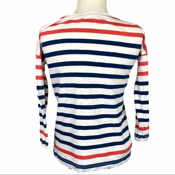 MADEWELL Navy & Orange Striped Tee - Picture 4 of 8